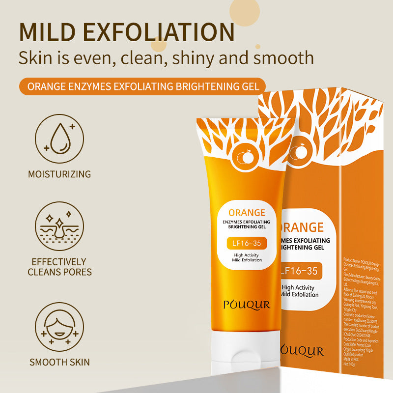 Orange Enzyme Exfoliating Gel Cleanses Dead Skin on the Face